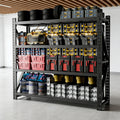 Heavy Duty Metal Adjustable Garage Shelves, 75'H x 79'W Industrial Shelving Unit 6000LBS Capacity Steel Storage Rack for Warehouse, Black