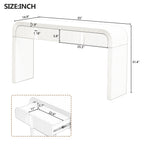 TREXM Modern Console Table with 2 Storage Drawers, Fluted Entryway Table with Rounded Silhouette for Hallway Living Room and Entryway (Black) - Eloy Royal