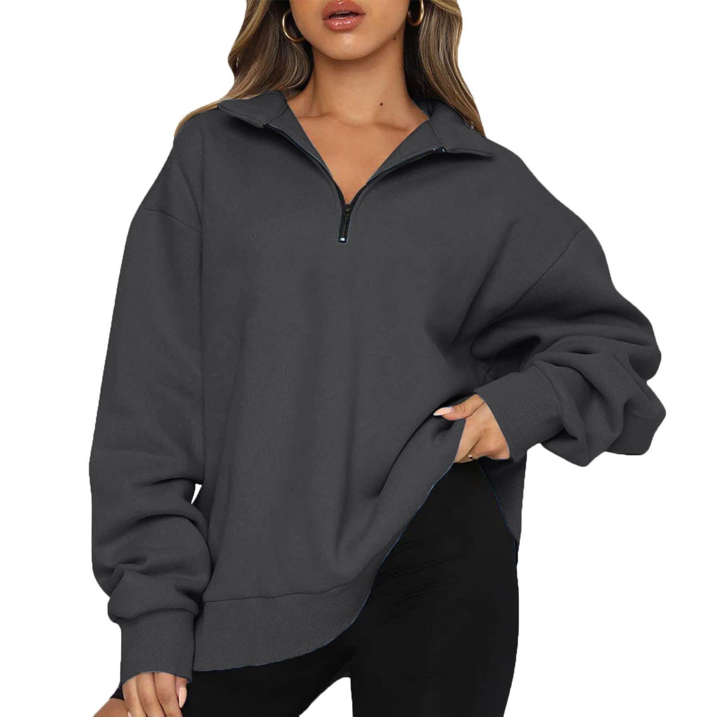 Casual Top Half Zipper Pullover