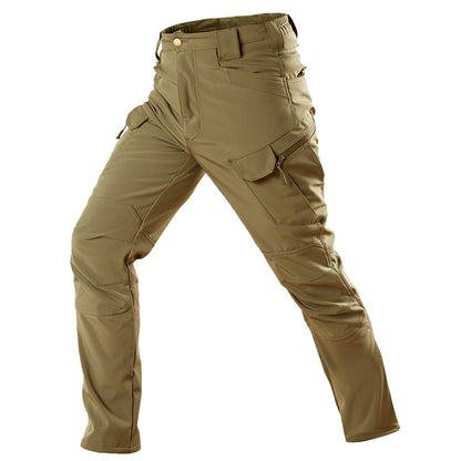 Men&#039;s Fleece-lined Waterproof Tactical Pants Combat Pants Winter Warm Training Clothing X7 X9 Tactical Pants