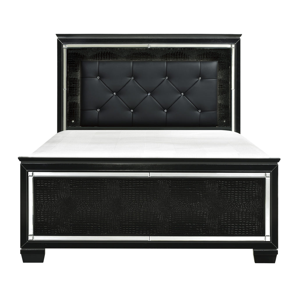 Bed Full Bedroom Engineered Wood Black