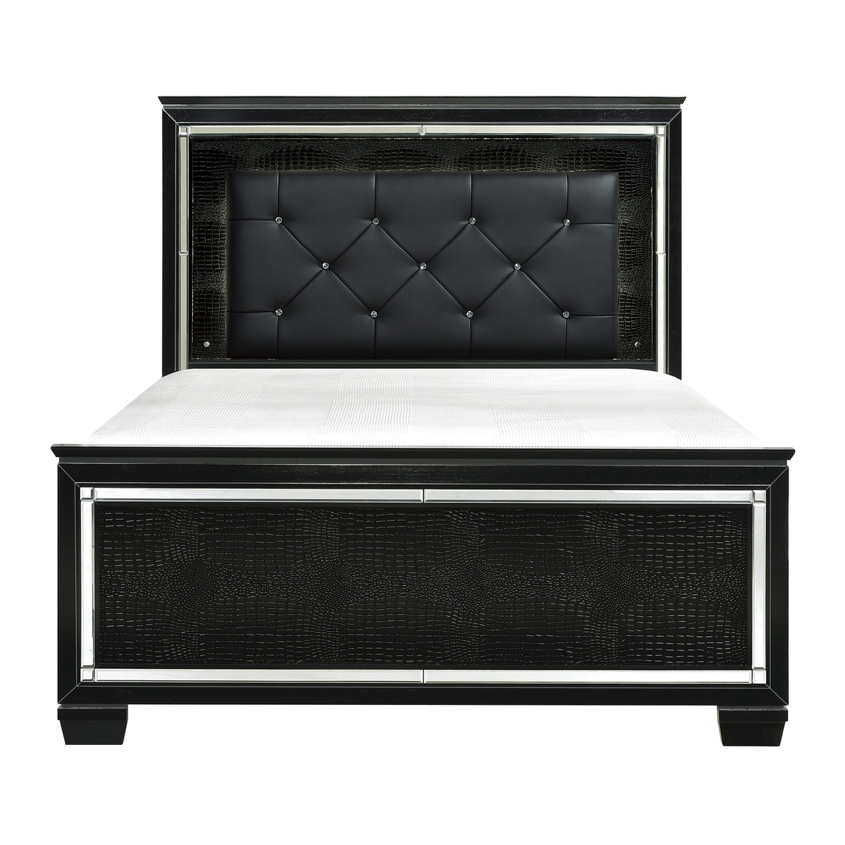 Bed Full Bedroom Engineered Wood Black