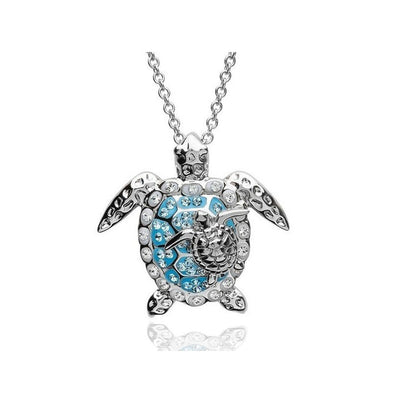 New Fashion Accessories One Big And One Small Turtle Pendant Necklace For Women Cute Animal Necklace Party Gift Jewelry