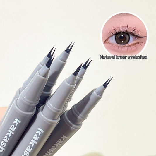 Kakashow Very Thin Double Claw Liquid Eyeliner Mom Eyelashes Crouching Silkworm