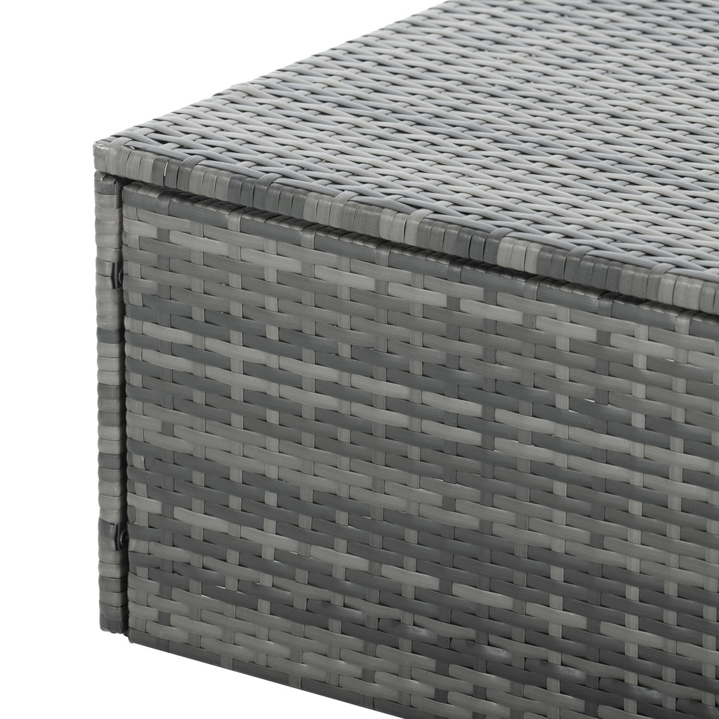 Alameda 5-Piece Wicker Set with Coffee Table, Dark Grey