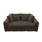 102.4 'Plush Corduroy 4-Seat Sofa,Modern Comfy Upholstered Sofa Cloud Couch,Deep Seat Couches with Soft Pillows and Movable Ottoman,Convertible Sofa Lounge Chair,for Living Room,Apartment,Office,Camel - Eloy Royal