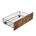 Modern QUEEN Bed Drawers with Wheels in Black and Brown MDF and Metal, 28.3 x 15.7 x 7.7 inches
