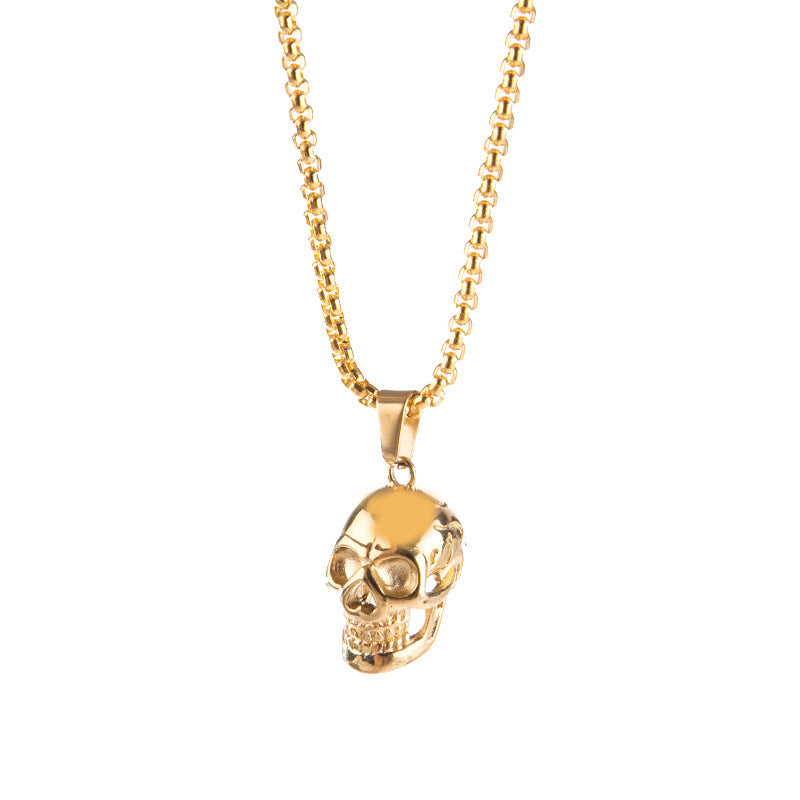 Halloween Skull Necklace Personality Punk Necklace Men Fashion Titanium Steel Accessories