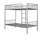 Barnaby Twin over Twin Metal Bunk Bed, Silver