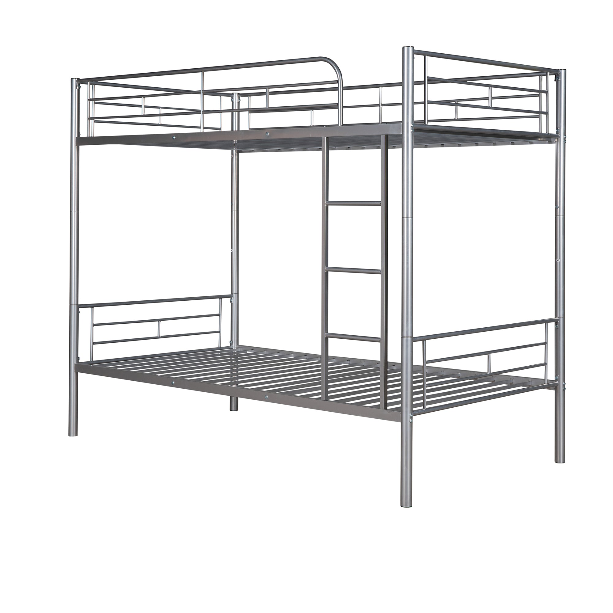 Barnaby Twin over Twin Metal Bunk Bed, Silver