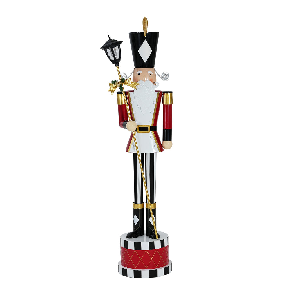 Classic Red Iron Nutcracker Holiday Decor with Timeless Design and Durable Iron Construction, 13.25 x 14.50 x 64.75 inches