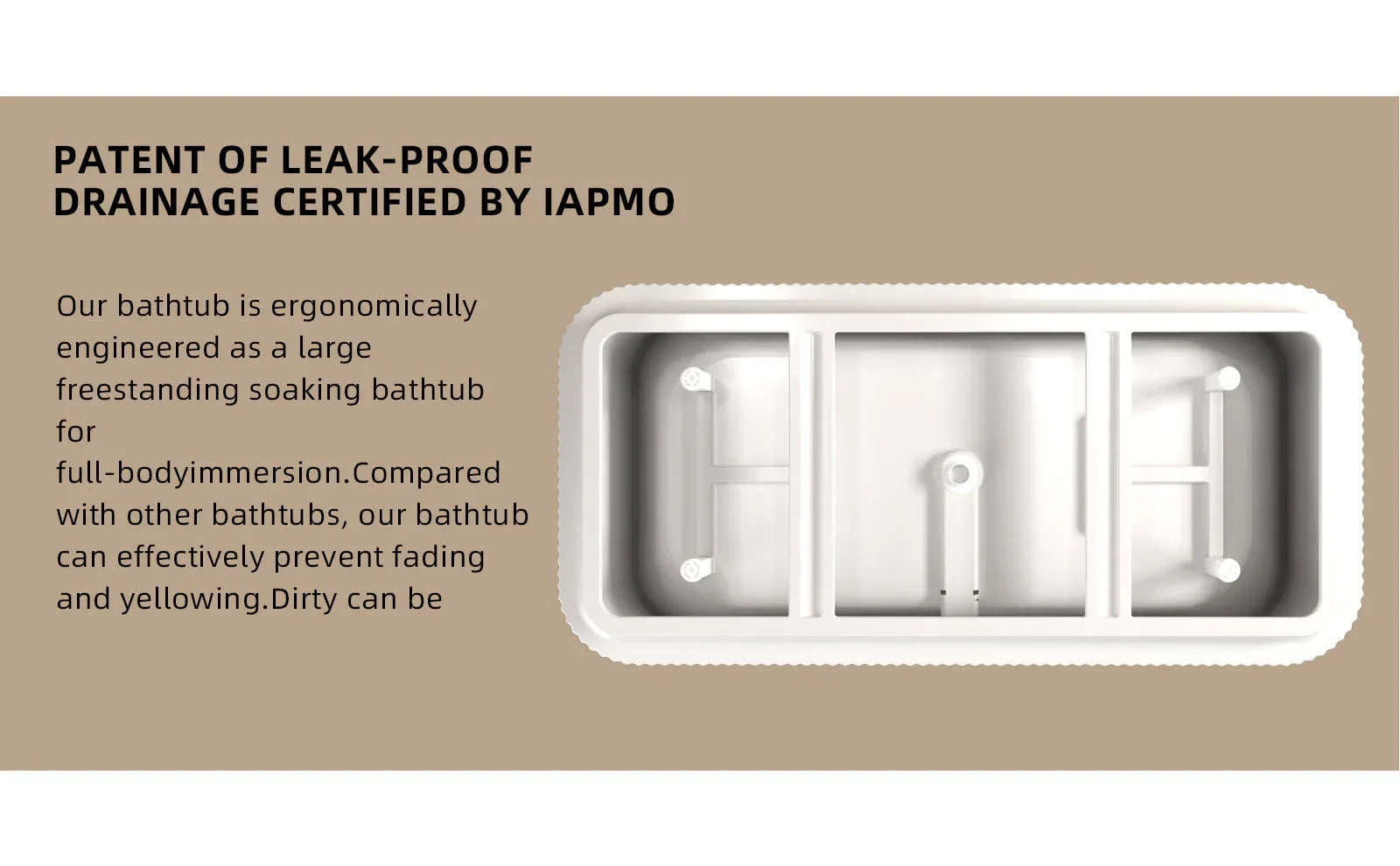 59'Rectangle Linear Acrylic Freestanding Bathtub Stand Alone Soaker Tub, Glossy White Acrylic, POP-UP Chrome Drain, cUPC Certified, - Eloy Royal