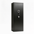 Gun Safe, Fingerprint‑Unlocked Safe, Suitable for Rifles and Long Guns, Equipped with Adjustable Gun Racks, Black, Assembly Required
