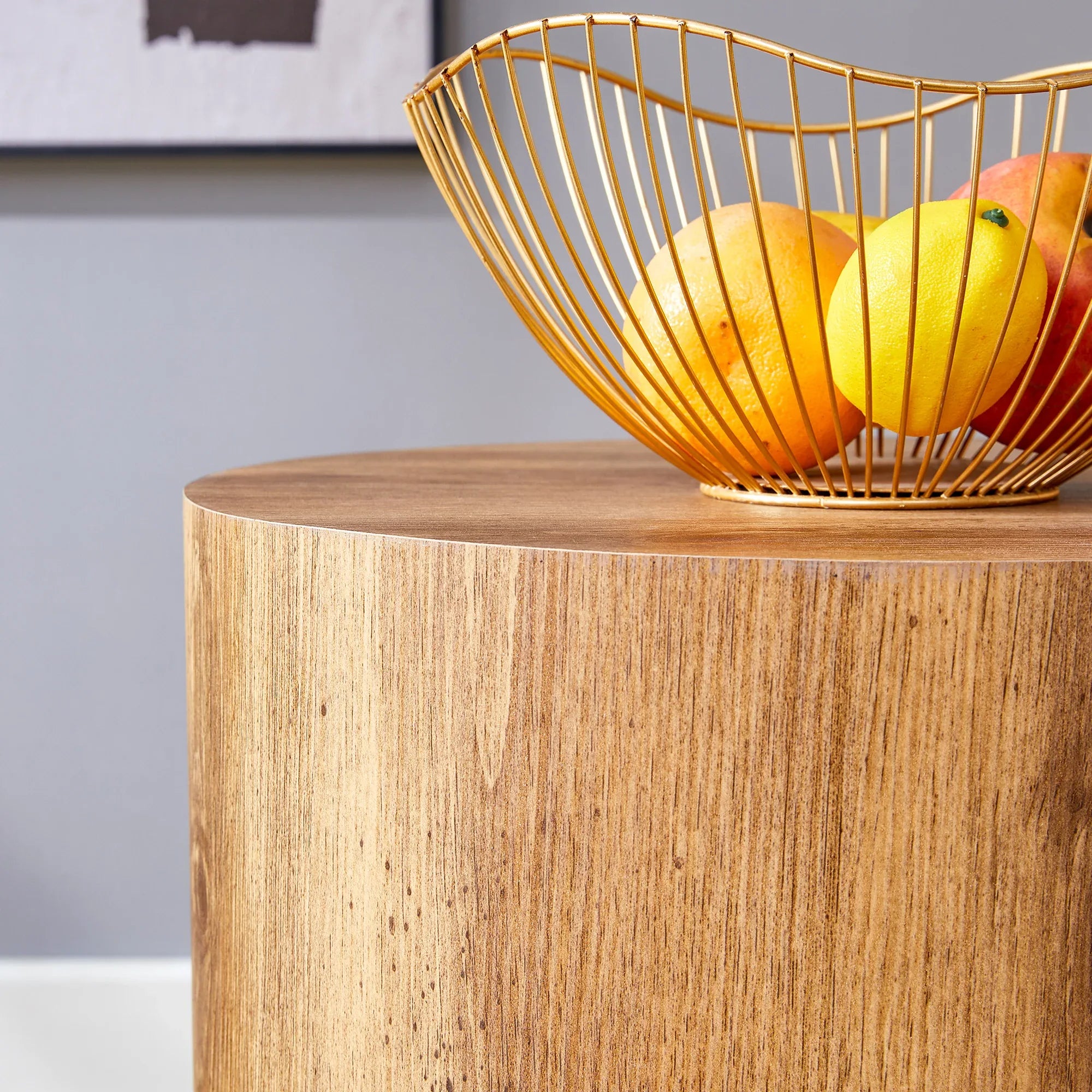 The cylindrical table with its patterned design can be easily integrated into a variety of interior styles, from coffee tables to small dining tables, workbenches or makeshift writing desks. - Eloy Royal