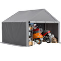 10x10 FT Outdoor Storage Shed, Window‑Less All‑Weather Garden Shelter, Waterproof & UV‑Resistant Cover, Multi‑Purpose Utility Cabin for Bicycles, Tools, Firewood Storage, Easy Assembly