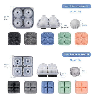 Silicone Ice Tray Whiskey Ice Cube Mold