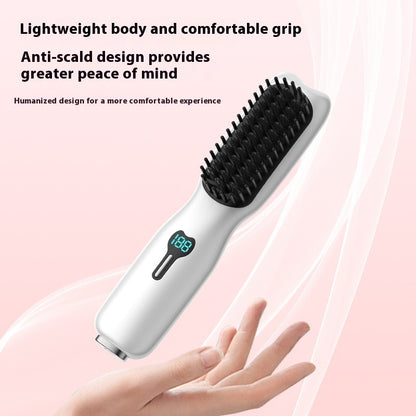 Rechargeable Wireless Straight Comb Portable Negative Ion Hair Straightener