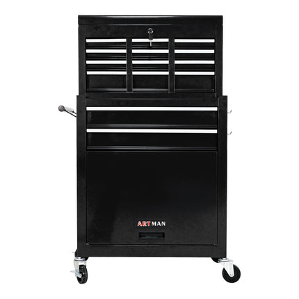 8-Drawer Tool Storage Cabinet - Black