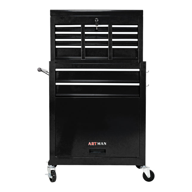 8-Drawer Tool Storage Cabinet - Black