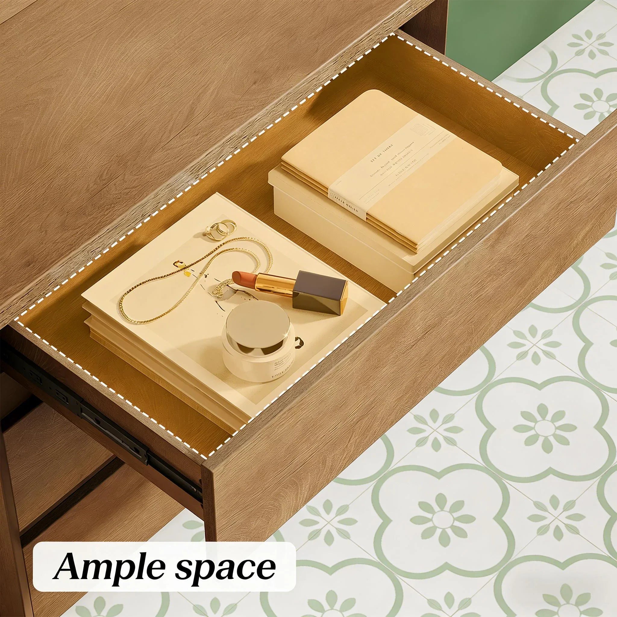 Sophisticated Nightstand with Drawer,Multipurpose Bedside Table - Eloy Royal