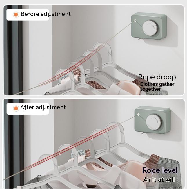 Invisible Retractable Clothesline Indoor Punch-free Bathroom Bathroom Drying Rack Balcony Shrink Cool Clothes - Eloy Royal