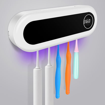 Wall Mounted Toothbrush Holder Smart Toothbrush UV Sterilizer Holder Toothpaste Dispenser Squeezer For Bathroom Accessories - Eloy Royal