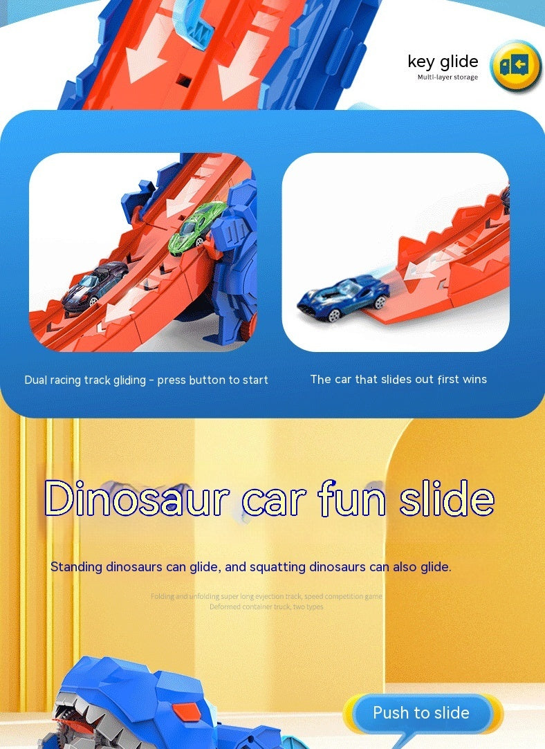 Tyrannosaurus Dinosaur Deformation Track Gliding Car