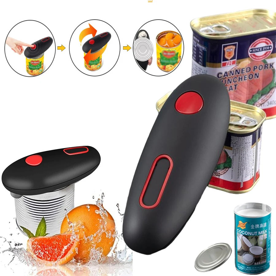 Electric Can Opener Automatic Jar Bottle Can Machine One Touch Portable Kitchen Hand Free Opening Opener Tool Gadgets - Eloy Royal