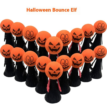 Halloween Pumpkin Head Bouncing Doll Finger Puppets