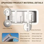 59'Rectangle Linear Acrylic Freestanding Bathtub Stand Alone Soaker Tub, Glossy White Acrylic, POP-UP Chrome Drain, cUPC Certified, - Eloy Royal