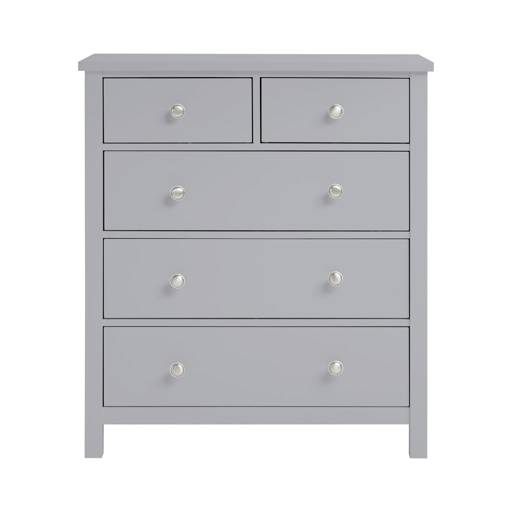 Chest 5-Drawer Youth Engineered Wood Transitional Gray