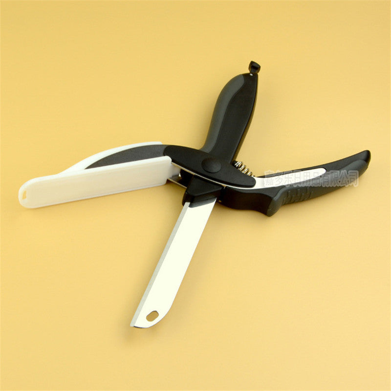 Stainless Steel Scissors Multifunctional Scissors Cutting Machine 2 In 1 Cutting Board Utility Knife - Eloy Royal