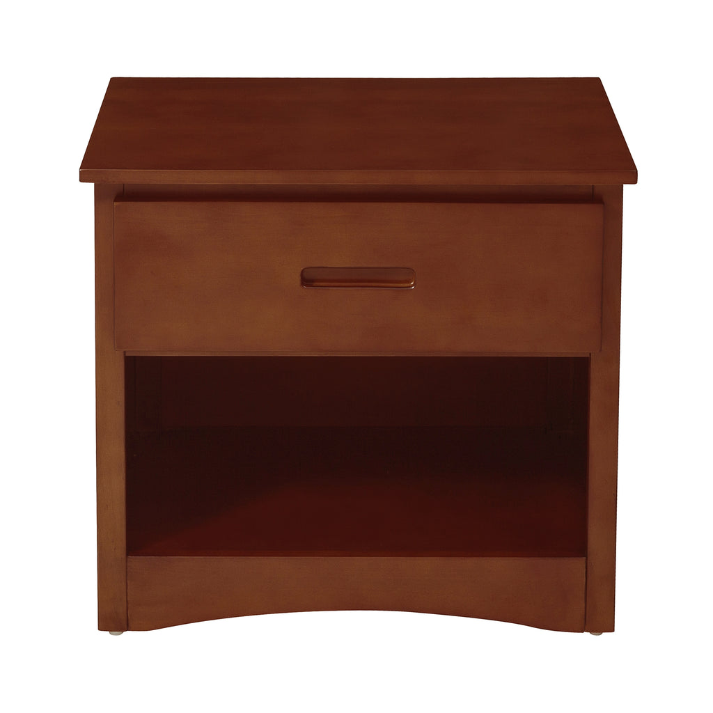 Nightstand Youth Engineered Wood Transitional Dark cherry