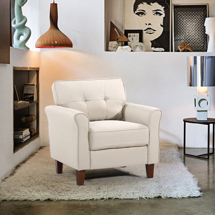 Mid-Century Accent Chair, Arm Chair for Living Room, Apartment, Guest Room & Home Office