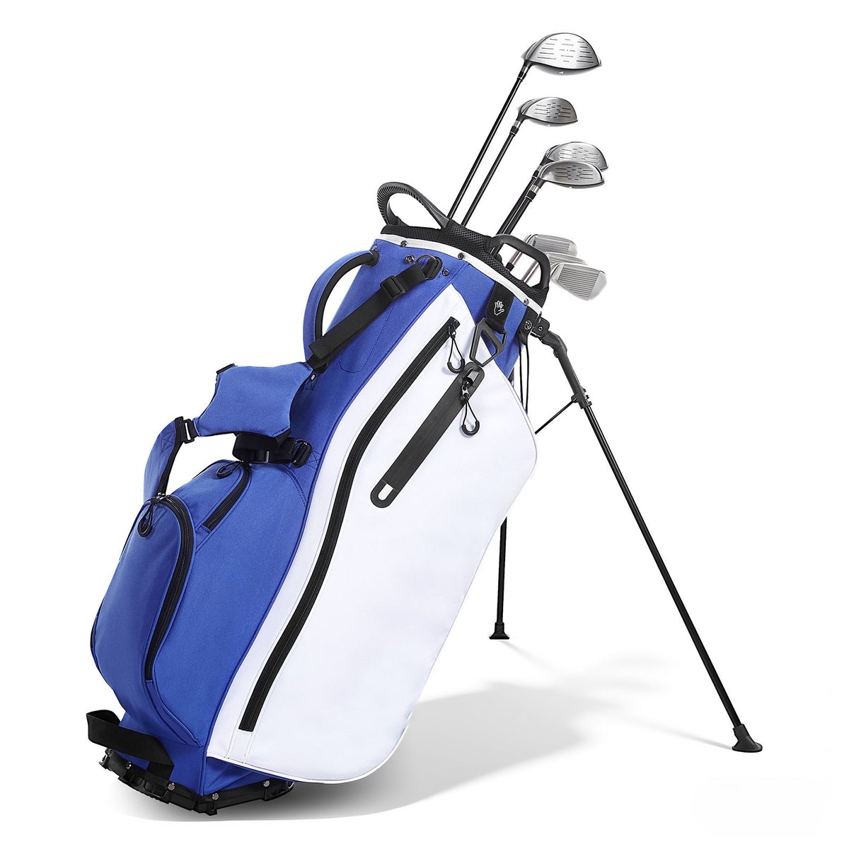 Golf Cart Bag, 7 Way Top Divider Organizer, Club Stand Bag with Full-length Divider, Handles, Dual Support Legs, Storage Pockets, Dual Shoulder Straps, Rain Hood, Lightweight for Men and Women