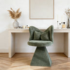 Vanity Chair with Butterfly Back,Swivel Accent Chair Dining Chairs,Makeup Stool for Bedroom Dressing Table,Suitable for Living Room,Dining Room,Study,Recreational Areas Green