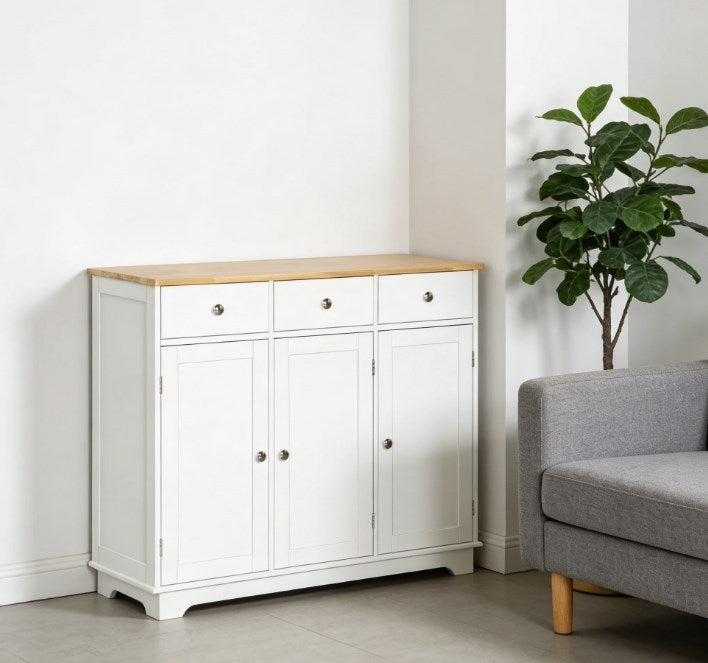 Buffet Cabinet with Storage Cabinets,Drawers and Adjustable Shelves