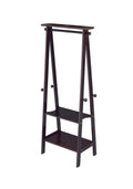 59' Tall Wooden Garment / Coat Rack, Dark Espresso