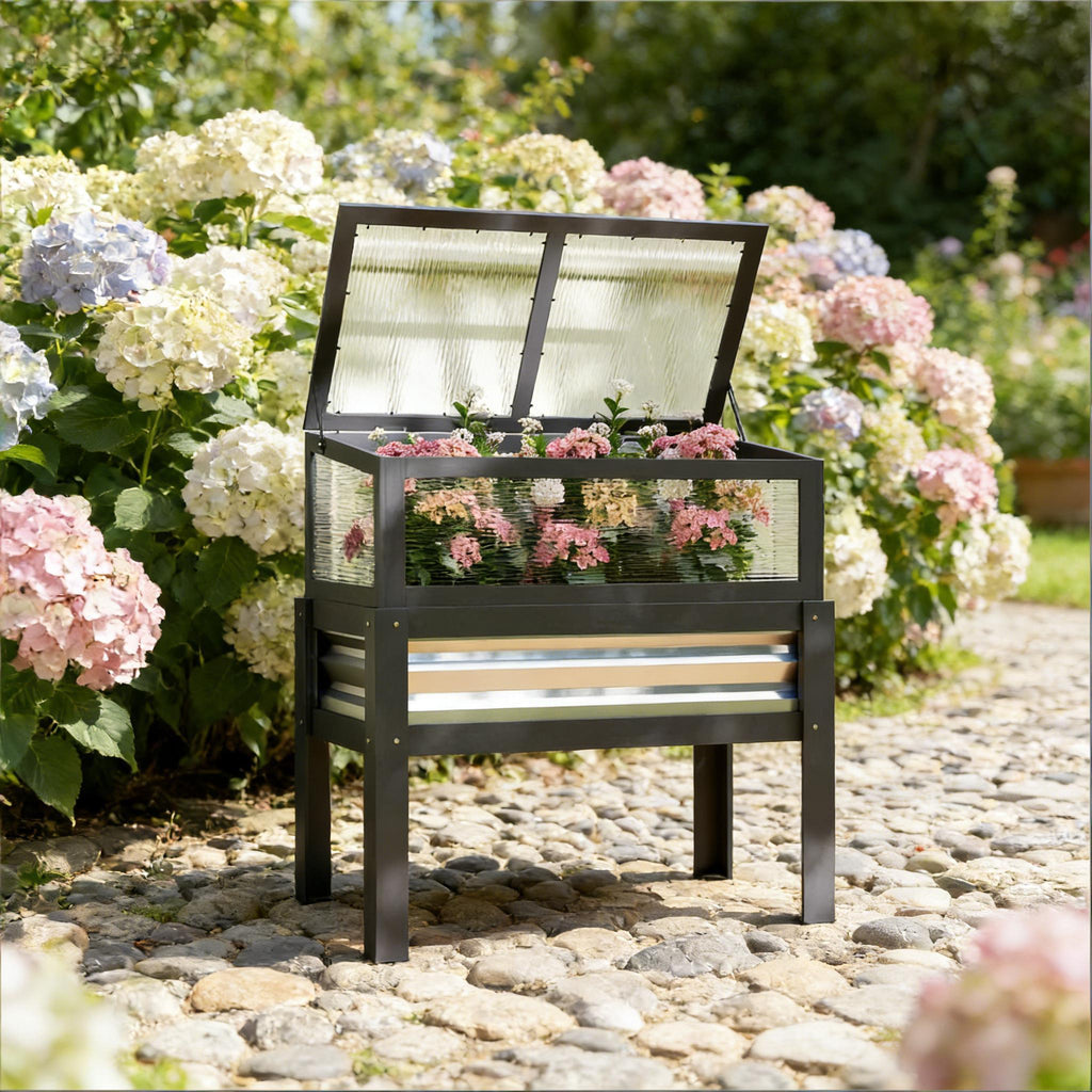 Flowers Box,Elevated Planter Box,Raised Garden Bed