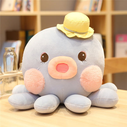 Hooded octopus plush toy