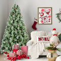 7.5FT Christmas Tree with 92 Pine Cones – 1588 Tips, Mixed PVC & Hard Needle Branches, Hinged Structure for Easy Setup, Sturdy Metal Stand – Realistic Full Holiday Tree