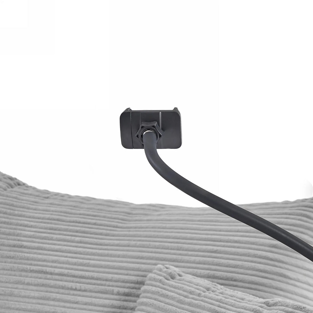 Modern Style Single Sofa Couch with Storage, USB Ports, Cup Holders, and Phone Holder, Grey Corduroy, 41.7' - Eloy Royal