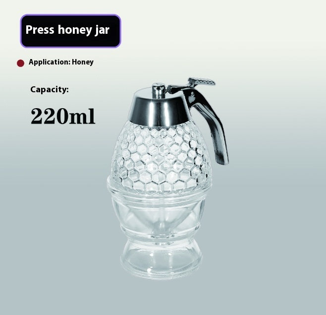 Glass Honey Pot Gift Pressing Honey Portable Storage Bottle - Eloy Royal