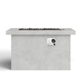 Modern Outdoor Concrete Fire Pit Table 24'' H - Gray - Propane/Natural Gas - Weather Resistant