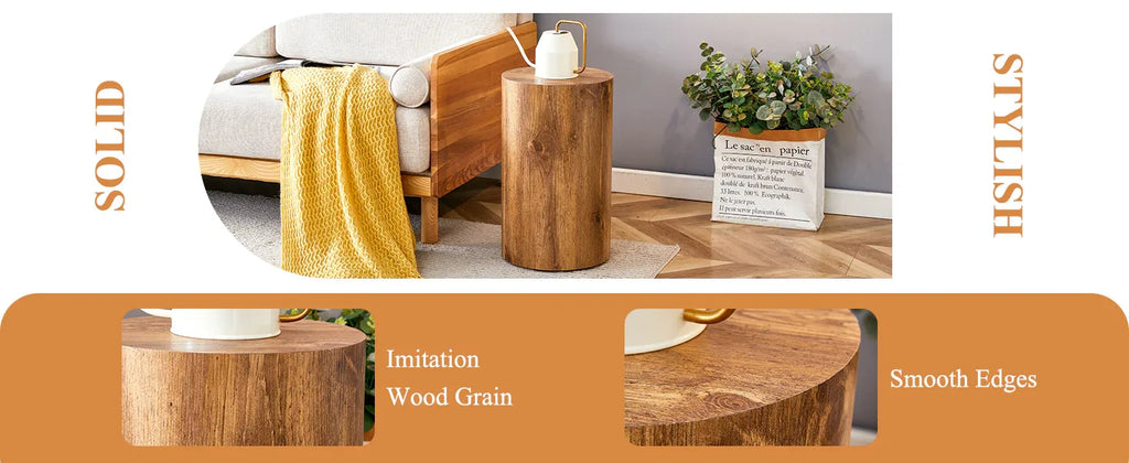 The cylindrical table with its patterned design can be easily integrated into a variety of interior styles, from coffee tables to small dining tables, workbenches or makeshift writing desks. - Eloy Royal