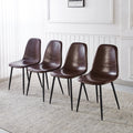 PVC Dining CHAIR 4PCS BROWN