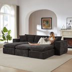 Modern Chenille cloud sofa, freely combinable, comfortable to sit on, suitable for modern living room furniture in homes, apartments, and offices