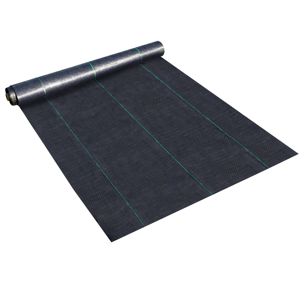 6FTx300FT Premium Weed Barrier Fabric Heavy Duty 3.2OZ, Woven Weed Control Fabric, High Permeability Good for Flower Bed, Geotextile Fabric for Underlayment, Polyethylene Ground Cover