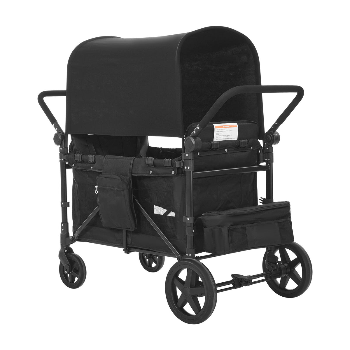 Wagon Stroller for 4 Kids Push Pull Quad Collapsible Stroller 330LBS Loading
