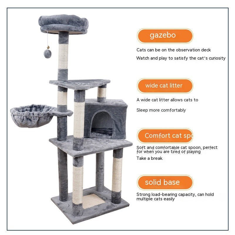 Multi-layer Jumping Platform Wooden Cat Toy Chamfer - Eloy Royal